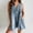 Blue, variant on Womens Casual Sleeveless Tie Front Denim Romper Overall Shorts Summer Jean Romper With Pocket Long Body Suits for Women Tube Top Romper Romper for Women