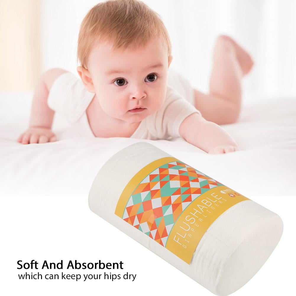 OTVIAP Cloth Diaper Liner, Diaper Pad,100pcs/roll Baby Disposable Diapers Biodegradable