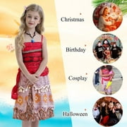 Jurebecia Princess Dress for Girls Adventure Outfit Costume Two-Pieces Crop Top Skirt Set Halloween Christmas Cosplay Clothes Age 8(7-8Years)