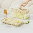 thumbnail image 4 of sruoe Ice Cube Trays, Ice Cube Trays for Freezer, Ice Cube Tray with Lid, 28 Pcs Ice Cube, Plastic, Square Ice Lattice, Household Ice Making, 4 of 7