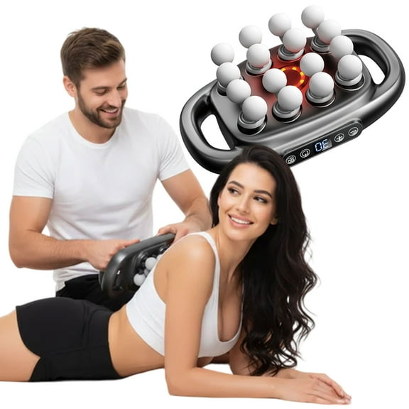 Upgraded Husband 2.0 Knot Buster, 16 Head Massage Gun Deep Tissue for Muscle Recovery, with 3 Modes & 30 Intensities for Back, Shoulders, Legs, Foot