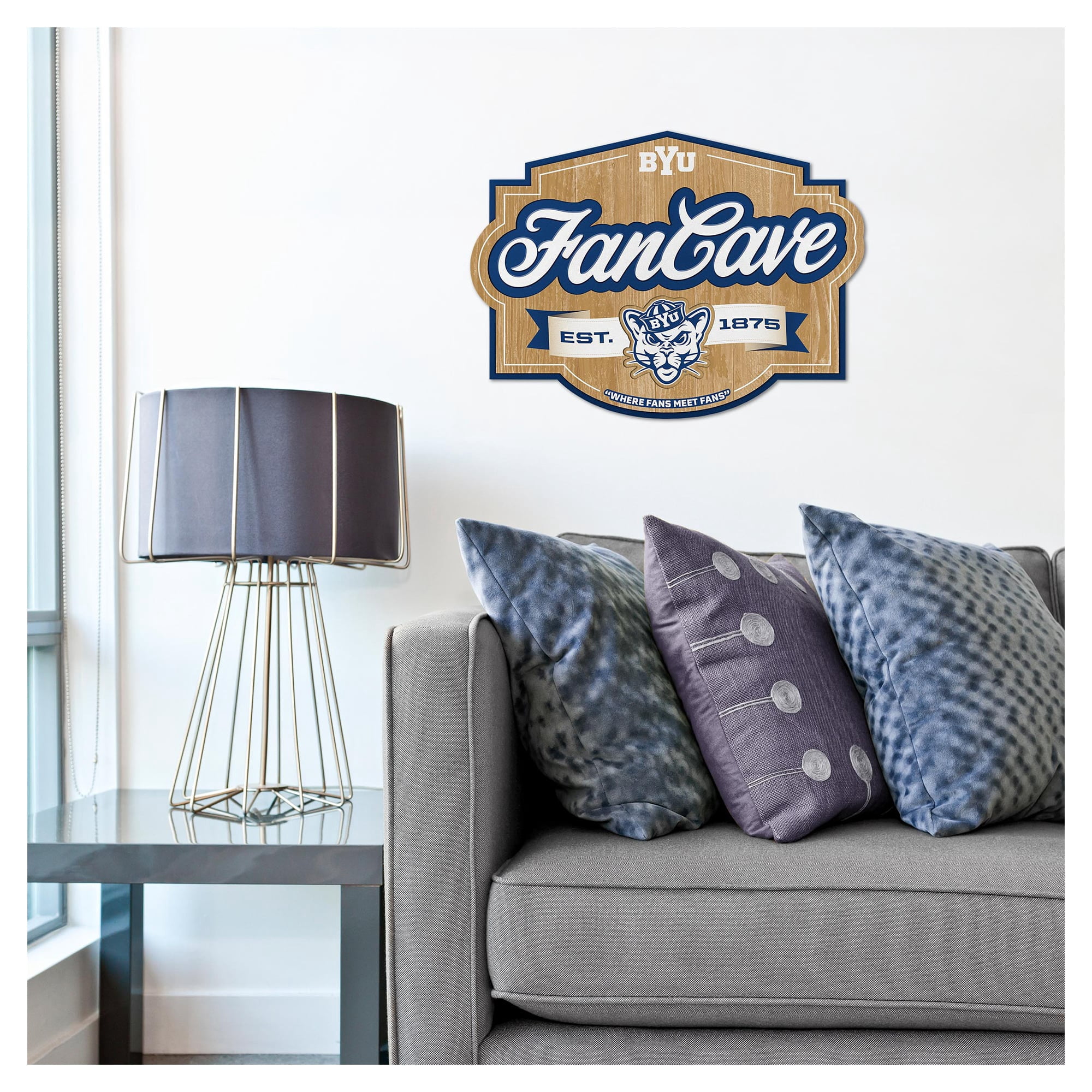 IDNA BYU Cougars 12.5" x 17" Fan Cave Sign