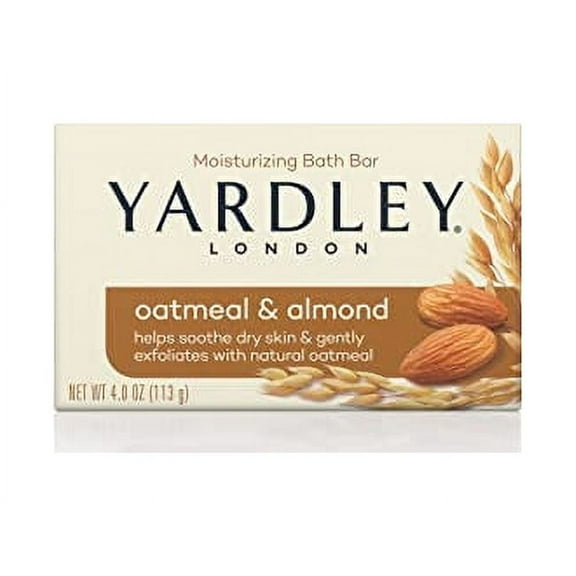 Yardley Oatmeal and Almond Bar Soap, Oatmeal & Almond, 4 Ounce
