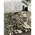 thumbnail image 3 of Ahgly Company Machine Washable Indoor Round Transitional Midnight Gray Area Rugs, 4' Round, 3 of 7