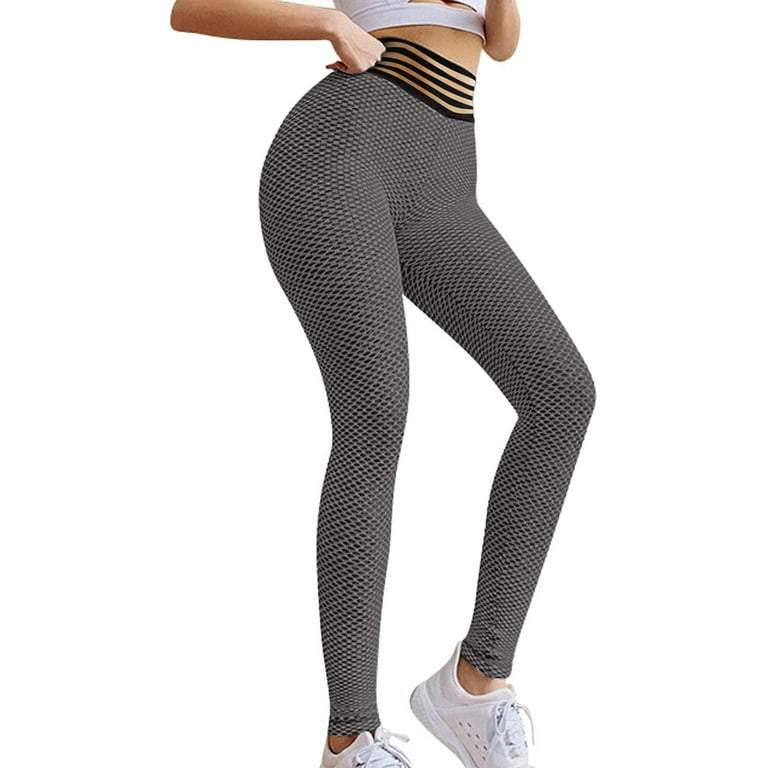 B/H Women's High Waist Leggings, Quick-Drying Sports Tights in European and  American Style, Striped, Seamless Yoga Pants with High Waist, Grey_M,  Figure-Shaping Women's Sports Trousers : : Fashion
