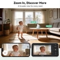 thumbnail image 5 of Simyke Video Baby Monitor with Camera and Audio,5'' IPS Screen,720P HD,App,Remote Pan/Tilt/Zoom Camera,Lullabies,Feeding Remind,HD Night Vision, VOX,2-Way Talk,Triple Security,1500ft Long Range, 5 of 11
