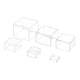 thumbnail image 1 of 6 piezas de elevadores de buffet con base hueca, soportes apilables, organizadores, estantes para Claro, 1 of 9