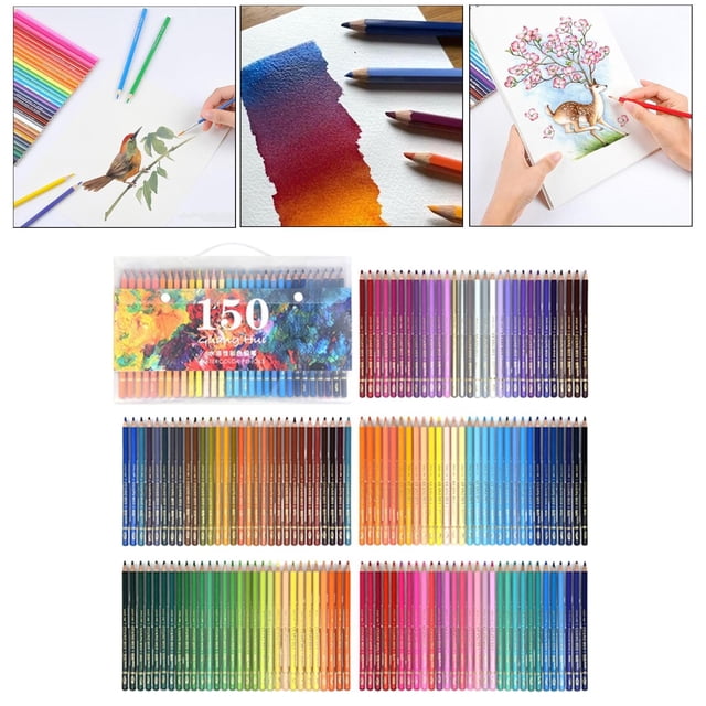 de lápices de acuarela, lápices para colorear en agua de 120/150 colores, solubles en agua para libros para colorear para adultos Regalos para Soledad Artes con lápiz acuarelado