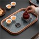 thumbnail image 5 of Bandeja de cristal con flor de Begonia, juego de té de Kung Fu for dieta de frutas, mesa de té pequeña for ceremonia del té, bandeja de té for elaboración seca, 5 of 8