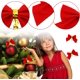 thumbnail image 3 of 48 Uds. Adornos con lazo de cinta navideña, pequeños lazos navideños para manualidades colgantes, Mini decoraciones colgantes para árbol de Navidad con lazo, 3 of 5