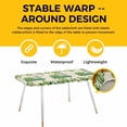 thumbnail image 4 of St. Patrick's Day Table Cloths for 8 Foot Rectangle Tables, Green Shamrocks Truck Plants Retro Beige Patio Waterproof Elastic Fitted Tablecloths, Washable Rectangular Table Cover for Camping, 4 of 8