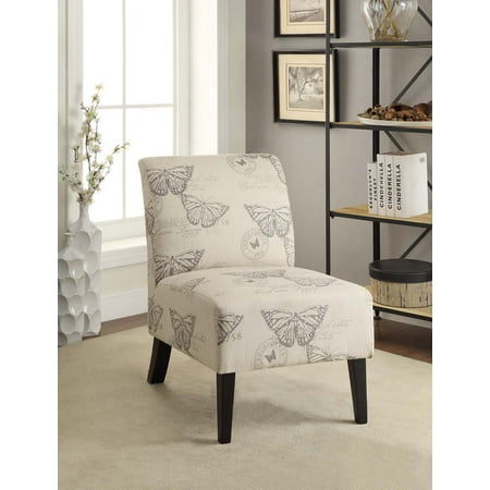 - Linon Linen Lily Chair, Multiple Patterns, 17.5 inches Seat Height
