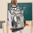 thumbnail image 7 of FORMRS Unisex School Backpack 17" Student Travel Bag with Laptop Compartment, Blue Cute Cats, 7 of 7
