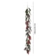 thumbnail image 3 of Guirnalda navideña de ratán de 1 metro con agujas de pino escarchadas, bayas rojas y piñas | Decoración navideña artificial para repisa, mesa y chimenea, 3 of 5