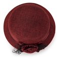 thumbnail image 5 of Sombrero de copa de lino para primavera y verano, sombrero de princesa con protección solar para mujer, sombrero grande con maceta para mujeres de mediana edad y mayores, 5 of 5