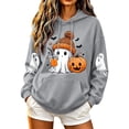 thumbnail image 2 of Pullover Sweaters Casual Winter Clothes Ladies' Halloween Printed Long Sleeved Hooded Sweatshirt Top Jump One Size for Shipping Gray Xl, 2 of 6