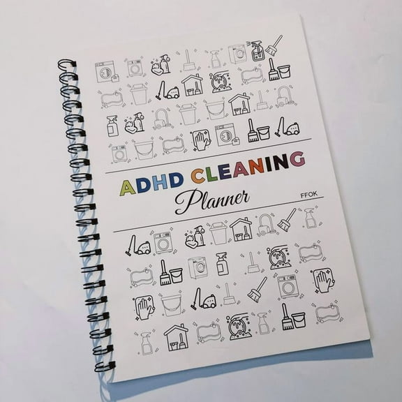 【ADHD Cleaning Planner】Household Daily Cleaning Schedule Planner, 1 Count Cleaning Checklist Schedule Notebook, Cleaning Planner Notebook, Office Stationery & Supplies