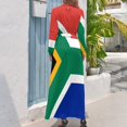 thumbnail image 3 of South African Flag Women's Long Dress Long Sleeves Dress Vintage Dresses Party Maxi Dress High Waist Dress, 3 of 4