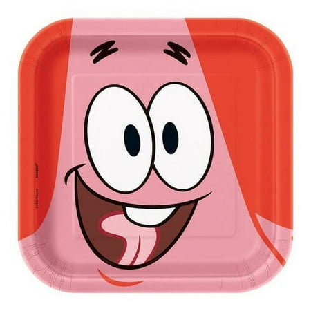 SpongeBob SquarePants Square Dessert Plates - 8 Pcs