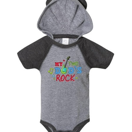 

Inktastic My Two Dads Rock with Guitar Gift Baby Boy Bodysuit