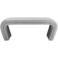 thumbnail image 6 of Meridian Furniture Odelia Grey Boucle Fabric Bench, 6 of 10