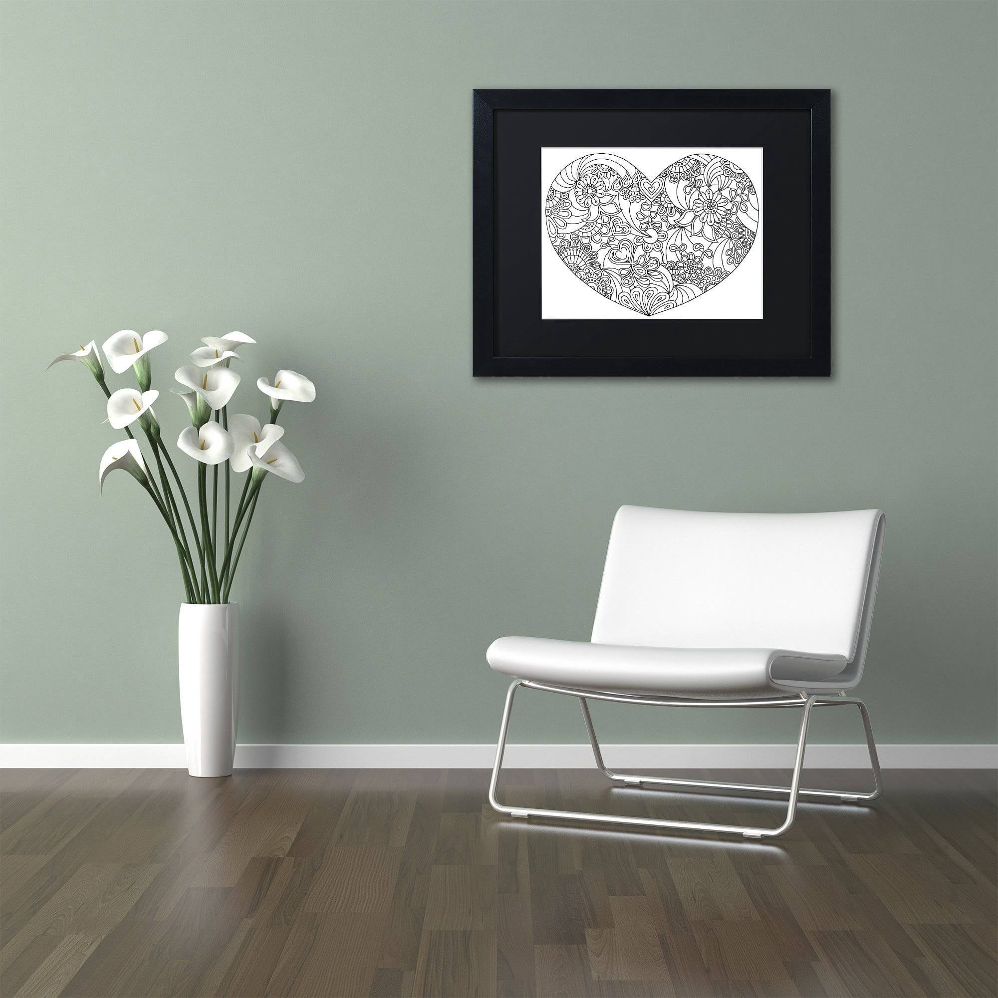 Trademark Fine Art "Mixed Coloring Book 45" Canvas Art by Kathy G. Ahrens, Black Matte, Black Frame