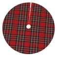 thumbnail image 1 of Christmas Plaid Christmas Tree Skirts 30" Inch, Thicken Winter Holiday Tree Mat, Xmas Tree Skirt For Rustic Christmas Holiday Decorations, 1 of 8