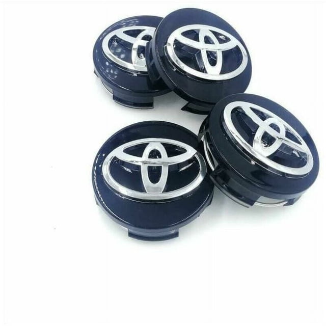 Toyota 4 - Tapacubos central de rueda de 2.441 in para insignia con logotipo, color negro