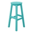 thumbnail image 2 of Costaelm Paradise 29" HDPE Round Outdoor Patio Bar Stool, Turquoise, 2 of 8