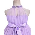 thumbnail image 7 of IBTOM CASTLE Pageant Dresses for Toddler Girls Halter Glitters Tulle Dress Princess Formal Birthday Party Wedding Flower Girl Dress Purple, 7 of 7