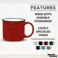 thumbnail image 2 of Ceramic Campfire Mug 13 oz. Set of 10, Bulk Pack - Speckled Camping Tea Cups - Red, 2 of 5