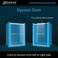 thumbnail image 4 of DreamLine Essence-H 56-60 in. W x 76 in. H Semi-Frameless Bypass Shower Door in Chrome and Gray Glass, 4 of 11
