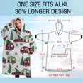 thumbnail image 4 of Oversized Wearable Blanket Hoodie,White Christmas Car and Camper Pattern Sherpa Blanket Hoodie with Super Pockets,Super Warm Fuzzy Pullover for Women & Men, 4 of 6