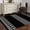 Black, variant on Area Rug for Living Room, Black Boho Non-Slip Indoor Large Carpet for Bedroom/Dining Room, Vintage Abstract Striped Geometric Motifs Washable Low-Profile Rectangle Floor Runner Rugs - 4 x 6 Ft