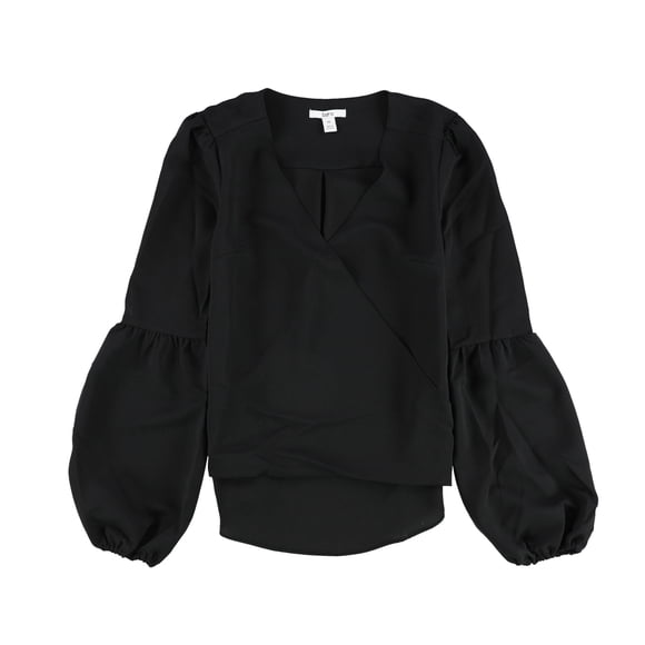 bar III Womens Blouson Sleeve Knit Blouse, Black, X-Small