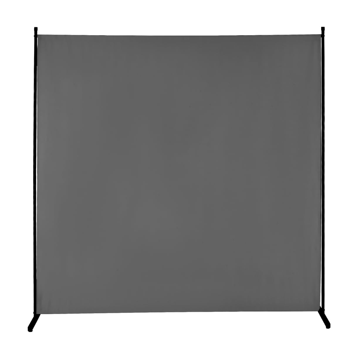 ZHICHUN 6FT Single Panel Room Divider Gray Freestanding Privacy Screen Iron Frame Waterproof Oxford Fabric Partition Divider for Bedroom Living Room Office