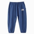 thumbnail image 5 of Gibobby Boys Pants Casual Pants For 12 18 24Months 2T 3T 4T 5T Little Boys Classic Linen Soft Stripe Elastics Waist Spring Autumn Trousers Kids Long Pants(5-6 Years,Dark Blue), 5 of 5