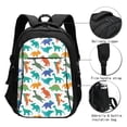 thumbnail image 3 of Fotbe Colorful Dinosaur Mochila con Estampado y Puerto USB para Hombre y Mujer, Mochila Antirrobo, Mochila de Viaje, Mochila Escolar, Mochila Universitaria, 3 of 7