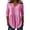 Hot Pink, variant on Women Linen Shirts Half Sleeve V Neck Tops Striped Washed Cotton Linen Casual Blouses Black L