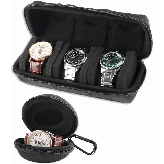 Watch Roll Travel Case Combo for Men and Women