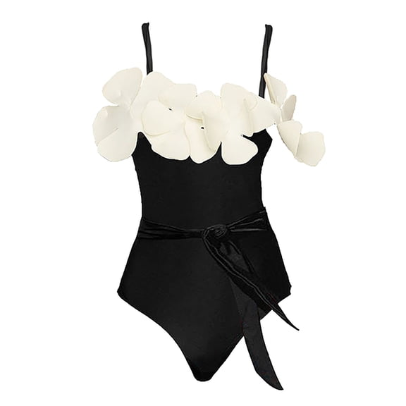 Vedolay Modest Swimsuits For Women Women's Tummy Control One Piece Swimsuits Ruched Drawstring Bathing Suits Swimwear,Black XXL