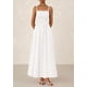 thumbnail image 4 of Vestido largo PRETTYGARDEN para mujer, estampado, verano 2025, blanco, 4 of 9