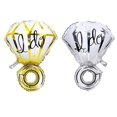 thumbnail image 1 of 2 piezas de globos de anillo de diamantes I Do, globos grandes de papel de aluminio para decoración del día de San Valentín (dorado y plateado), 1 of 3