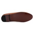 thumbnail image 3 of Men's Leather Faux Leather Loafers Wedding Dress Shoes Brown Men's Gold Buckle, Brown-11, 13 US, 3 of 5