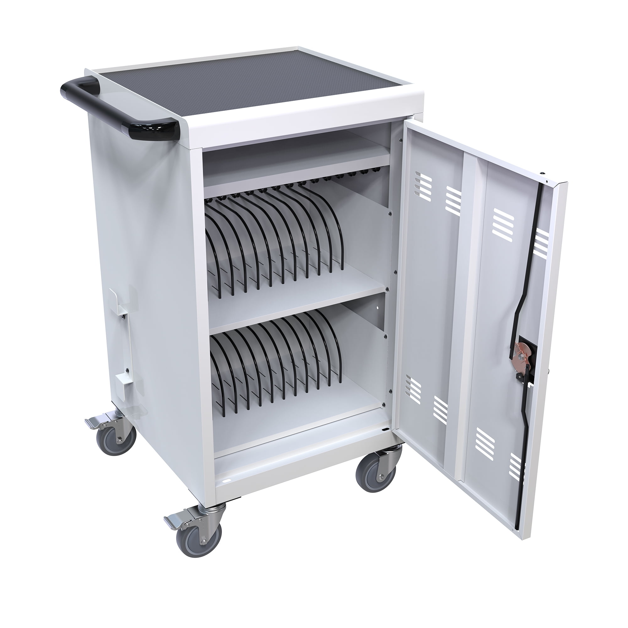 32 Device Mobile Charging Cart and Laptop Storage Cart, School