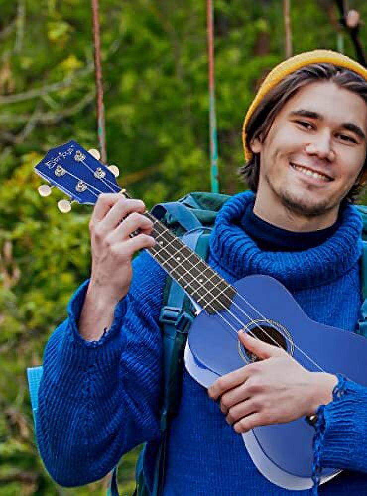 Everjoys 21" Soprano Ukulele Beginner Kit w/ Free Online Lesson, Gig Bag, Strap, Digital Tuner, Spare String, Picks, Polishing Cloth, Rainbow Series