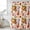 White Pumpkin Orange Deep Red, variant on Fall Pumpkins Shower Curtain, Waterproof Shower Curtains for Bathroom, Thanksgiving Flower Country Leaves Rustic Fruit Washable Fabric Bathtub Curtain Set Bath Decor with 12 Hooks Stall 36"x72"