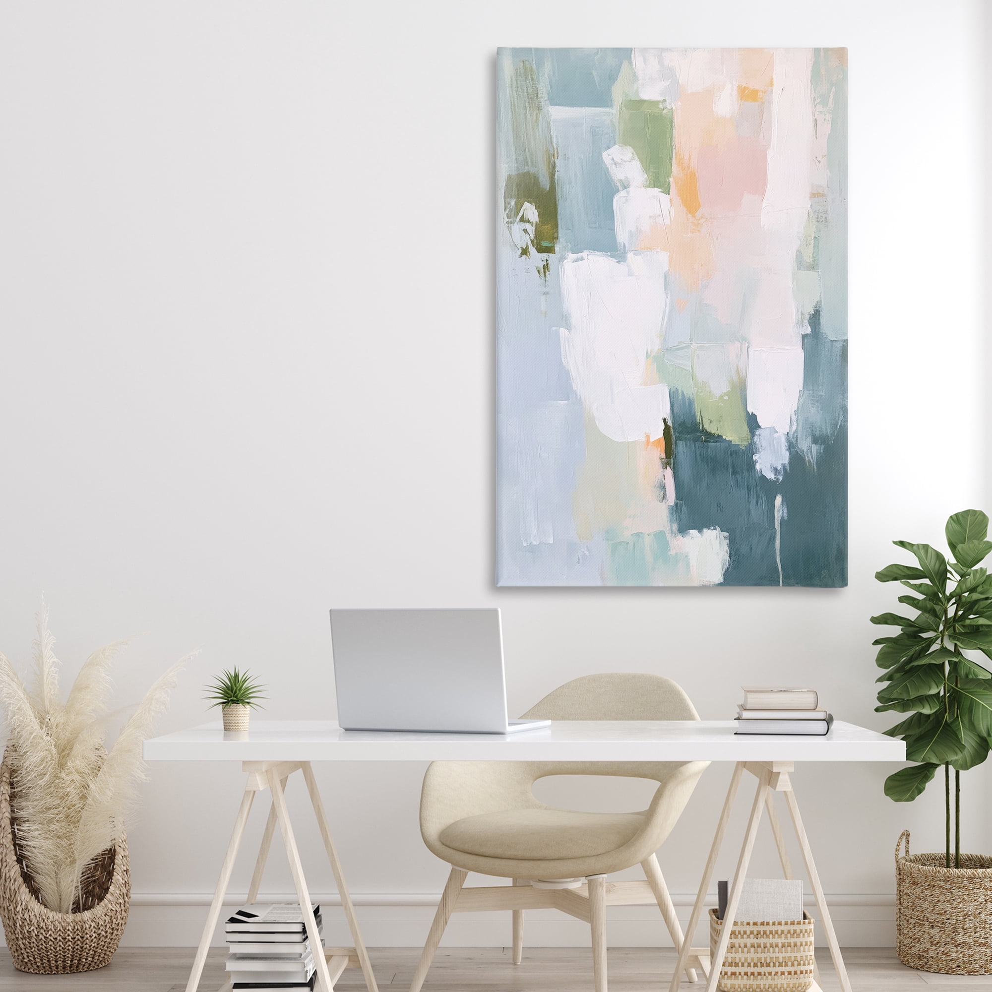 Stupell Industries Abstract Pastel Brushstroke Composition Canvas Wall Art, design by Petal Prints Design