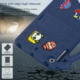 thumbnail image 6 of ELEHOLD for iPad Mini 
 5/Mini 4/Mini 3/Mini 2/Mini 1 7.9" Kids Case, Cute Cartoon EVA Kids-Friendly Handle Grip Kickstand Shockproof Rugged Protective Case for iPad mini 5/4/3/2/1 7.9 inch, Navyblue, 6 of 7
