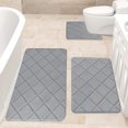thumbnail image 4 of 3PC Bath Mats for Bathroom, Shower Mats Soft Comfortable Water Absorption, Bathroom Rugs Non Slip Thick Machine Washable Easier To Dry Dark, 4 of 7